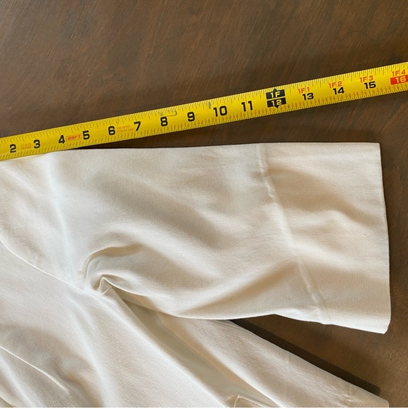 Vintage Shin Choi Swing Jacket Short Size Small White 3/4 sleeve Gold Button - Picture 7 of 10